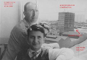 1960 PAPA LOUIS ET MOI . 02 04 60 CONSTRUCTION DU MONTECARLO